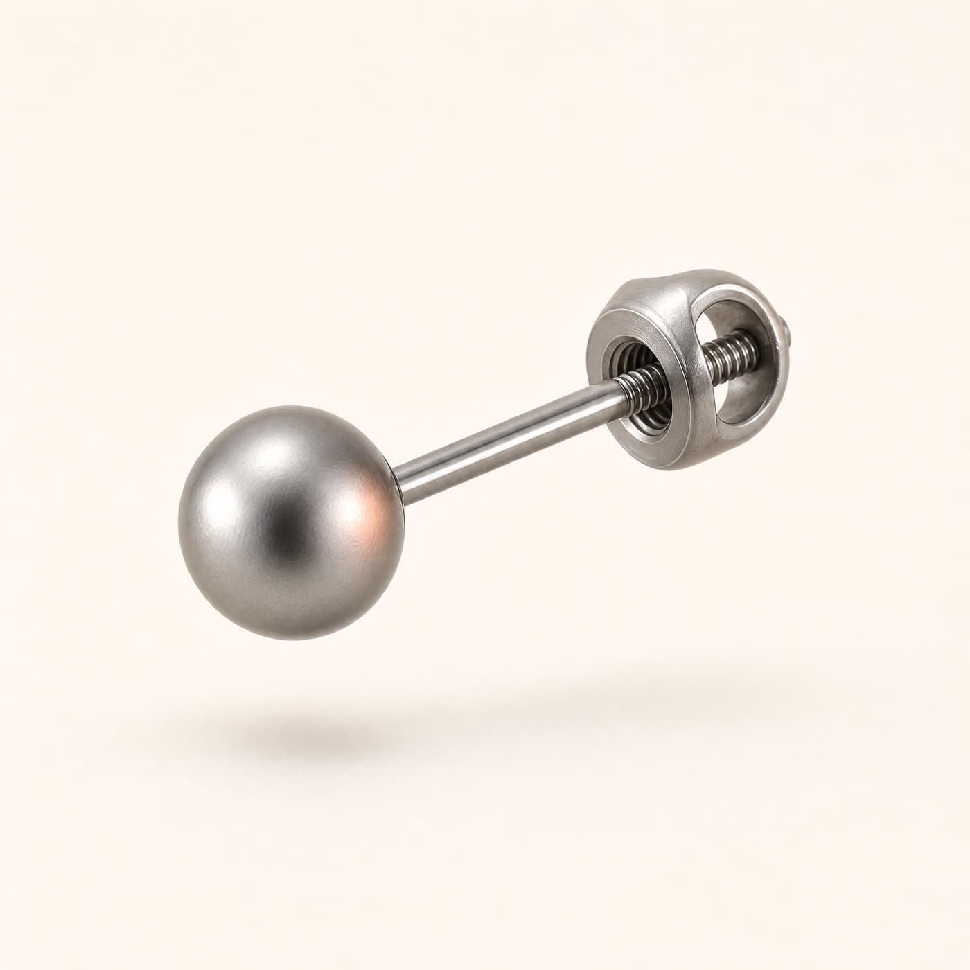 Titanium Ball Stud 4 mm, shown as a single piece
