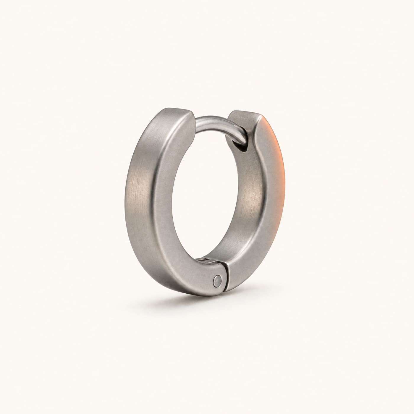 Titanium Huggie 8 mm, shown as a single piece